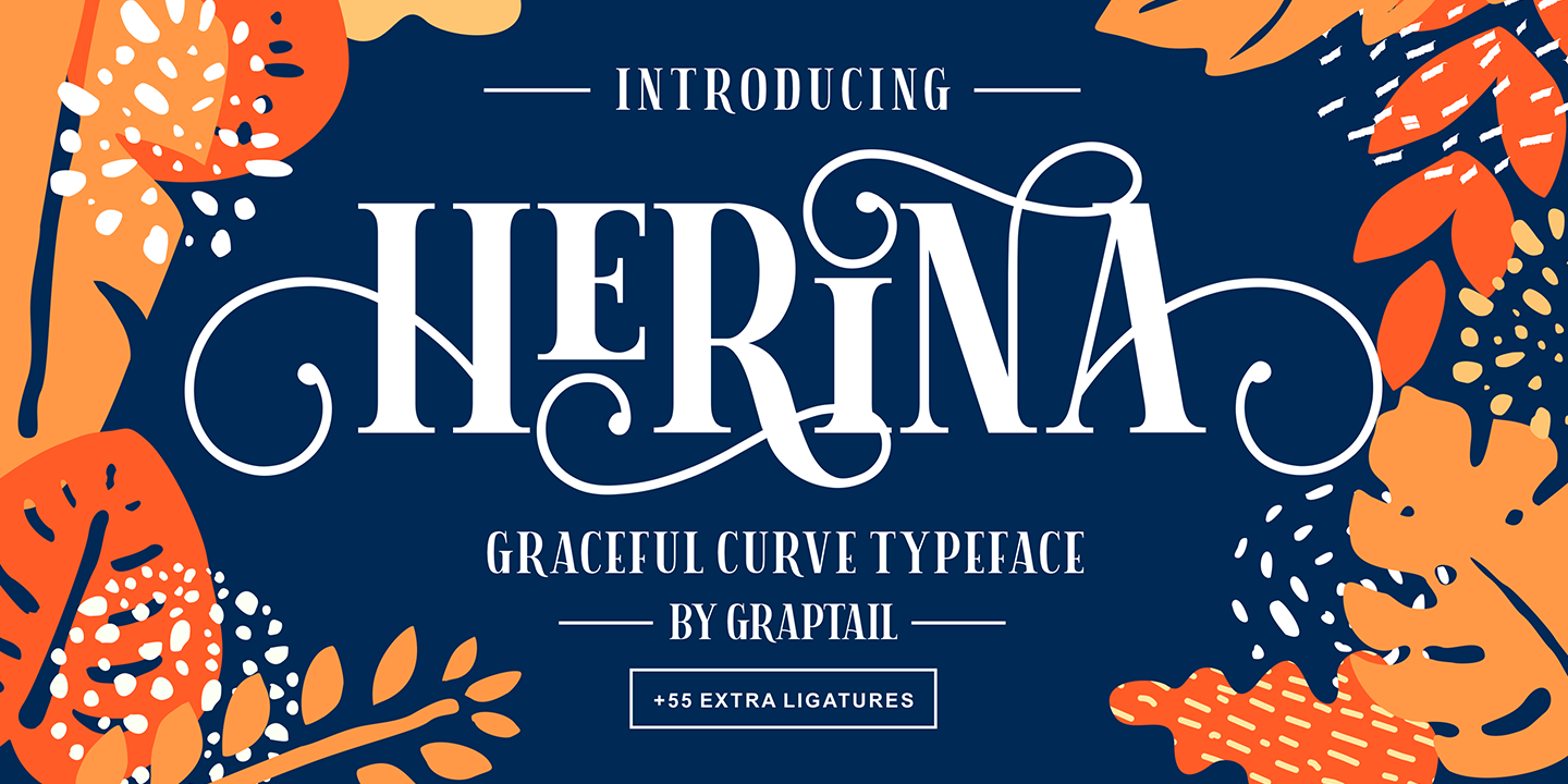 Пример шрифта Herina